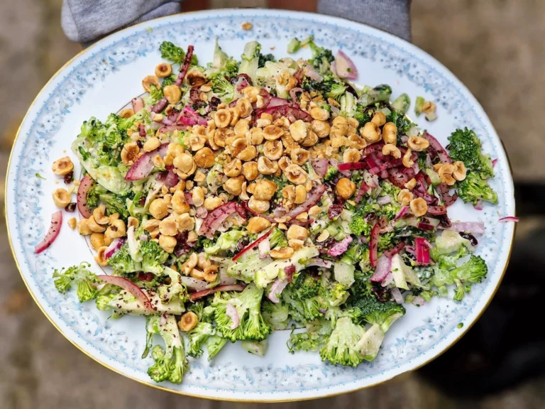 Seasonal eating – cold weather salads - broccoli and hazelnut salad